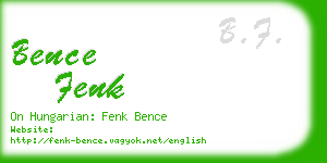 bence fenk business card